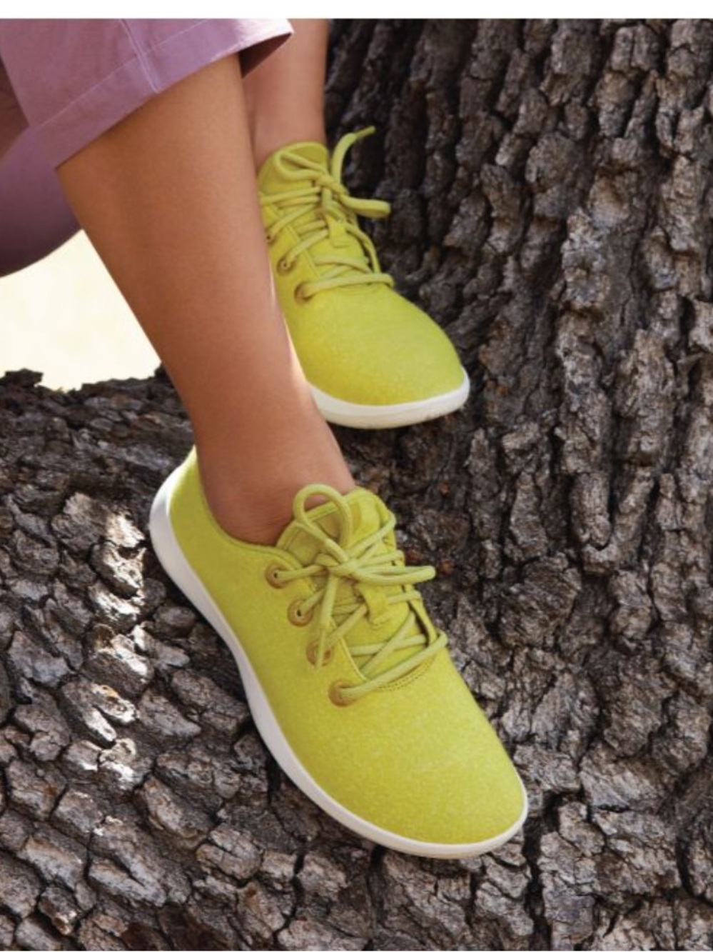 allbirds Women's Yellow-Lime Wool Sneakers